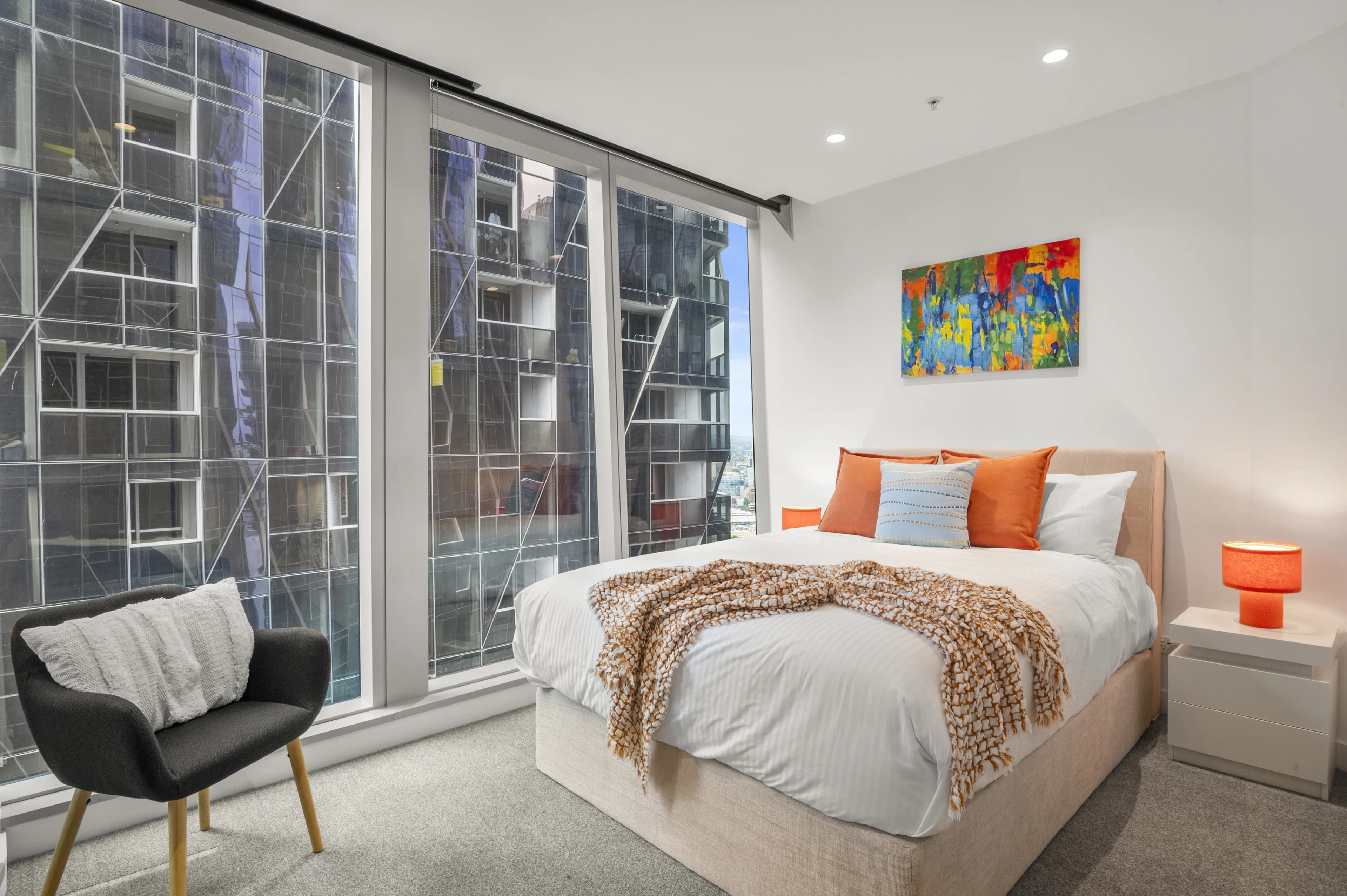 Bedroom in Melbourne CBD Apartment