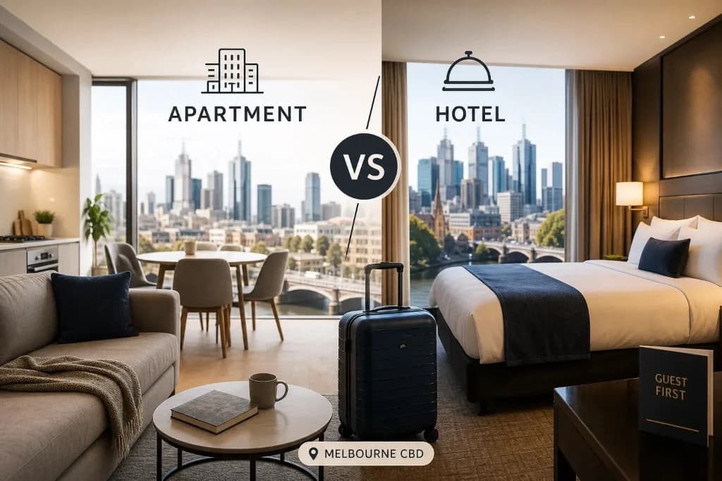 Apartment vs hotel in Melbourne CBD: which suits your trip?