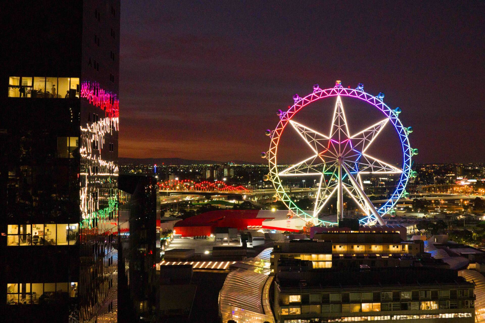 Melbourne Star Observation Wheel Afternoon Sunset