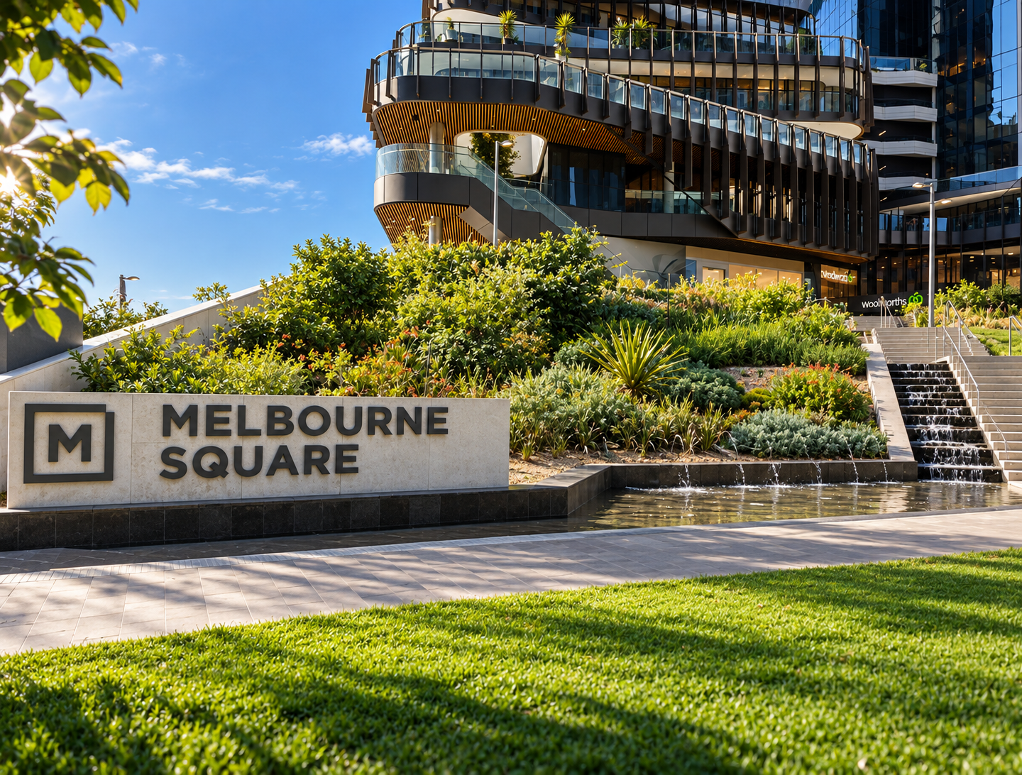 Melbourne Square Park and Twin Towers Southbank